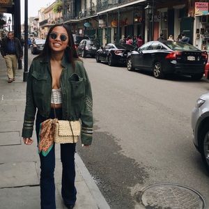 Free People Extreme Cropped Military Jacket